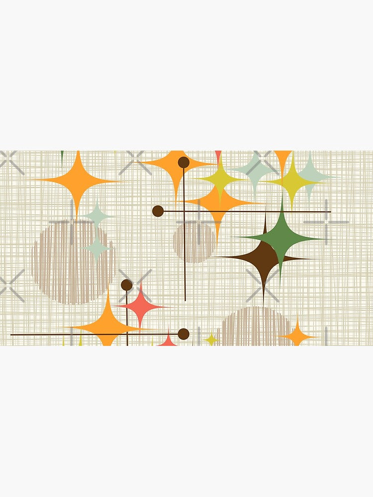 Starburst & Globe Mouse Pad | Eames Era Design | Stylish & Functional