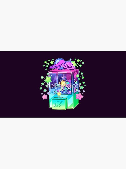 Neon Galaxy UFO Catcher Mouse Pad | Vibrant Design for Gamers