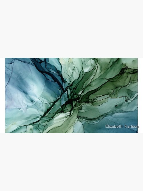 Abstract Nature Landscape Mouse Pad | Artistic Flow Design for Home Office