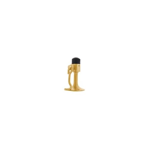 CRL Polished Brass Finish Wall Mounted Heavy Duty Door Stop with Hook & Holder