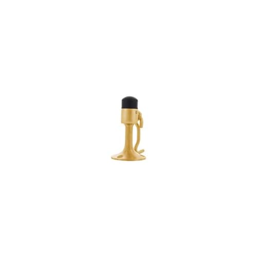 CRL Polished Brass Finish Wall Mounted Heavy Duty Door Stop with Hook & Holder