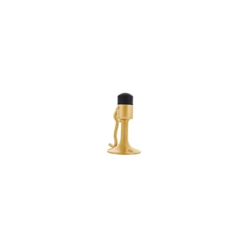 CRL Polished Brass Finish Wall Mounted Heavy Duty Door Stop with Hook & Holder