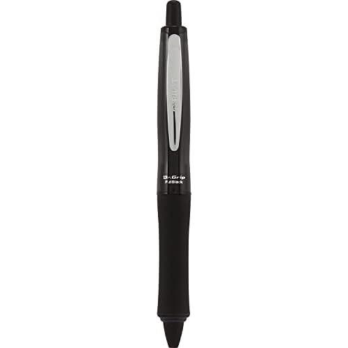 PILOT Dr. Grip FullBlack Refillable & Retractable Ballpoint Pen, Medium Point, Black Ink, 6 PACK