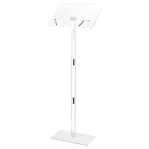 VEVOR 43-inch Acrylic Lectern Podium Stand with Tilting Desktop