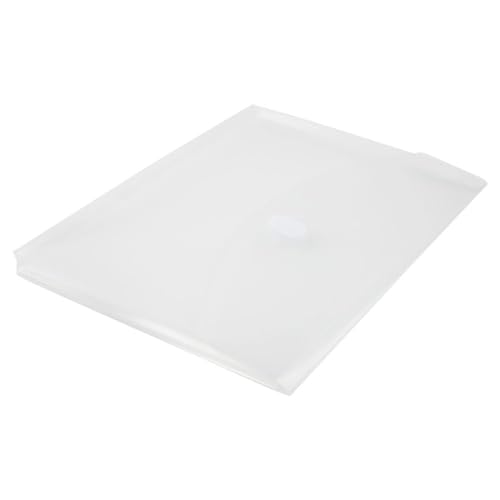JAM Paper Plastic 3-Hole Binder Envelopes with Hook & Loop Closure - Pack of 3, Clear, 9 1/2 x 11 1/2 inches