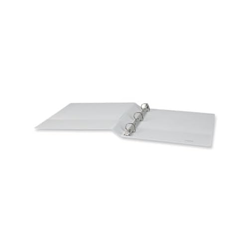 Universal Slant D-Ring View Binder, 3 Rings, 1" Capacity, 11 x 8.5, White, 12/Carton