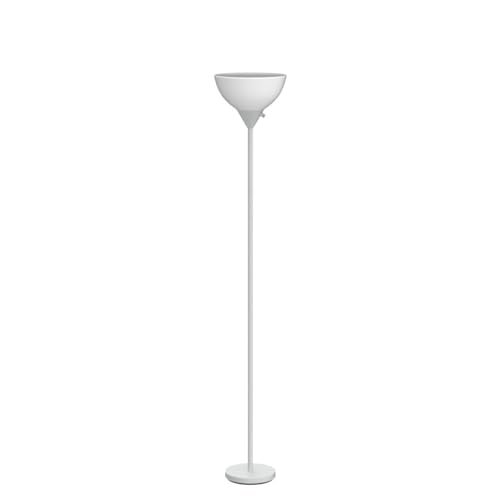 BoostArea Floor Lamp, Standing Lamp, 9W LED, Energy Saving, 50,000hrs Long Lifespan, 3000K Warm White, Eye-Caring,Torchiere Floor Lamps for Living Room,Bedroom,Office,Reading, White Floor Lamps