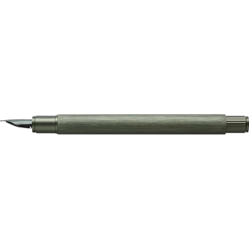 Faber-Castell NEO Slim Fountain Pen, Aluminum Olive Green - Medium