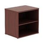 Lorell Relevance Series Mahogany Laminate Office Console with Shelves