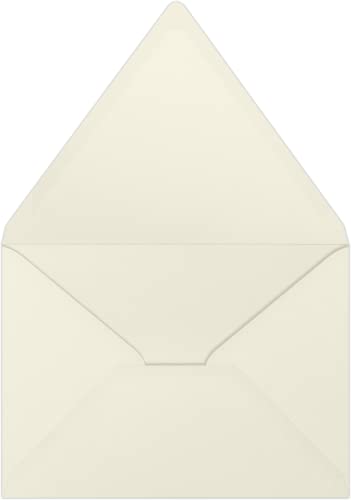 LUXPaper A7 Natural Contour Flap Invitation Envelopes, 5 1/4" x 7 1/4", 70lb, Pack of 50