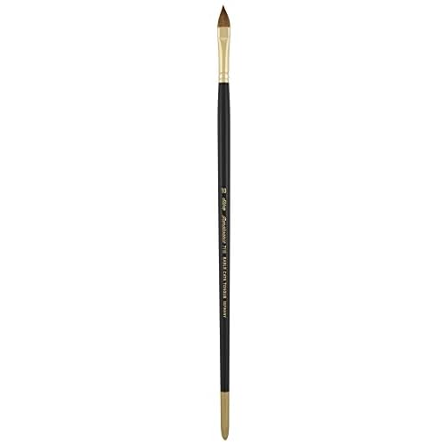 Silver Brush Limited 7110-10 Renaissance Cats Tongue Paintbrush for Oil, Watercolor, Gouache, Inks, Dyes, Fluid, & Flow Acrylic, Size 10, Long Handle