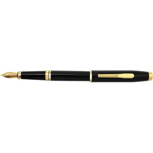 Coventry Black Lacquer with Gold-Tone Fine Nib Fountain Pen