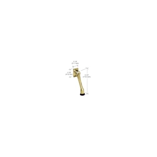 C.R. LAURENCE J4572 CRL Brass Door Mounted 4-1/2" Heavy-Duty Stop and Holder