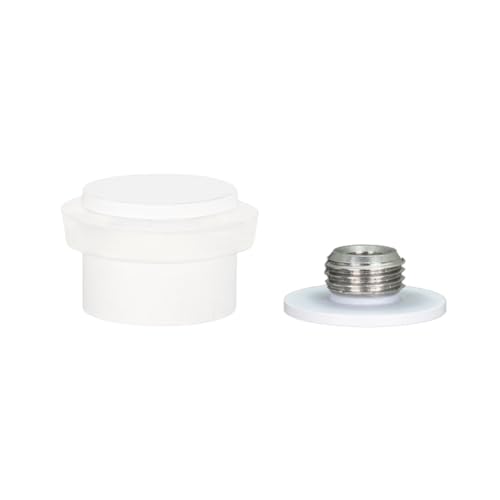 EVI Door Stops | White Stainless Steel Door Stopper - Screw Fastening - Rubber Protector - 0.94 x 0.83 Inch Door Stop
