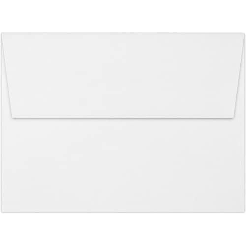 LUXPaper A7 Invitation Envelopes | Peel & Press | 5 1/4" x 7 1/4" | Bright White | 32lb. Paper Weight (80lb. Text) | 50 Qty