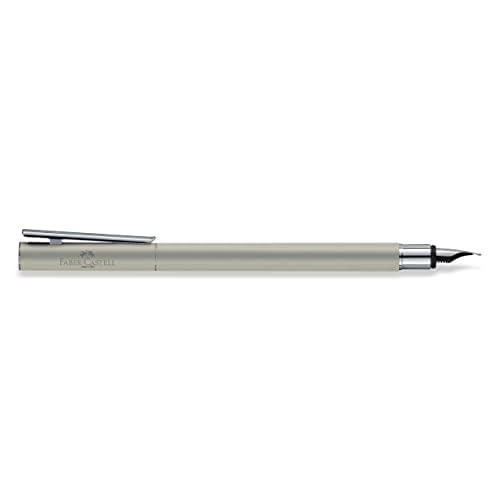 Faber-Castell NEO Slim Fountain Pen, Matte Stainless Steel - Fine
