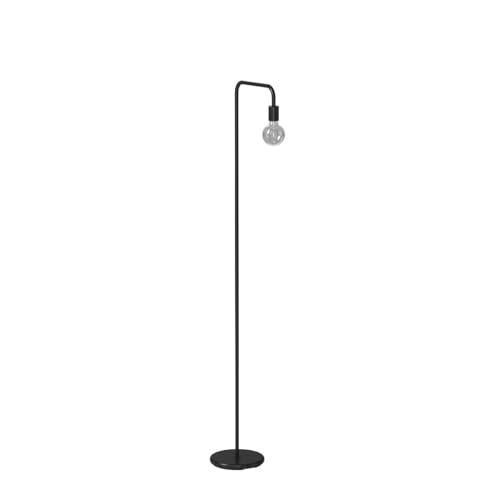 Globe Electric 12937 Holden 70" Floor Lamp, Black, Satin Finish, In-Line On/Off Foot Switch
