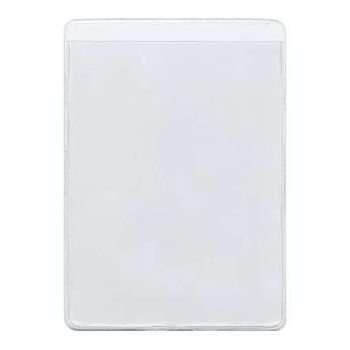 4 1/4 x 11 Vinyl Plastic Sleeve, Set of 50, Short Side Opening, Durable 7.5 mil Crystal Clear Vinyl