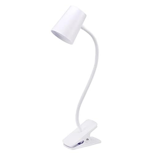 Bostitch Office Adjustable LED Clamp Light, Compact Design, Flexible Neck, Flicker Free, Suction Cups for Stable Installation, White (LED2103)