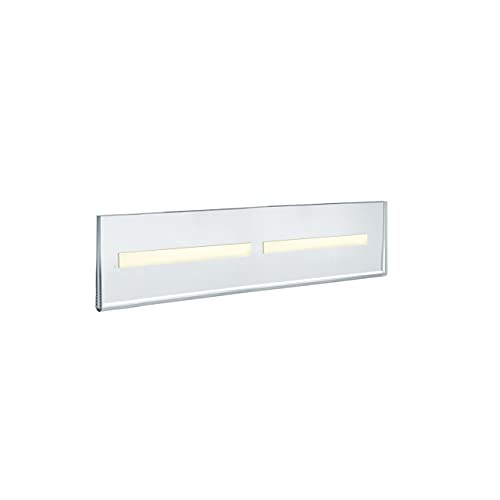 Azar Displays 122011 Self Adhesive Tape Clear Acrylic Wall Sign Holder Frame 11.5" W x 2.5" H - Landscape/Horizontal, 10-Pack