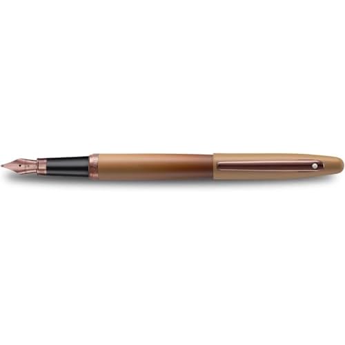 Sheaffer VFM 9428 Coffee Edition Matt Brown Fountain Pen with Regal Brown PVD Signature Trims and White Dot of excellence - Fine Point