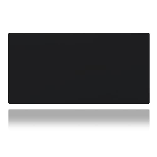 Giga Size Gaming Mouse Pad - Anti Slip Rubber Base - Stitched Edges - Large Desk Mat - 60" x 30" x 0.16" (Giga, All Black/No Logo)