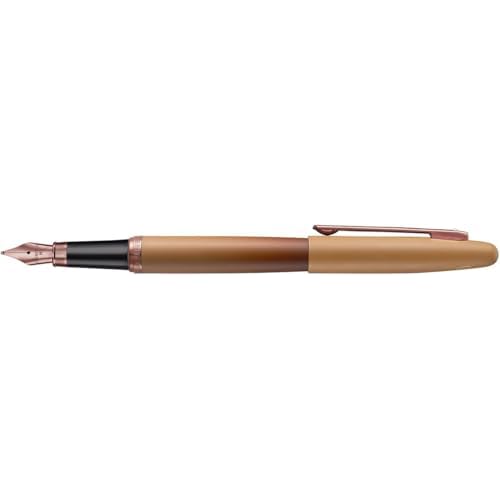 Sheaffer VFM 9428 Coffee Edition Matt Brown Fountain Pen with Regal Brown PVD Signature Trims and White Dot of excellence - Fine Point