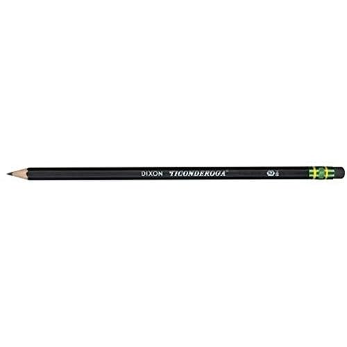 Ticonderoga No. 2 Soft Pencils, Twelve 24 Count Hang-Tab Boxes, Total 288 Pencils (Pack of 12)- (Wood-Cased, Black Writing) in Matte Black (13926)