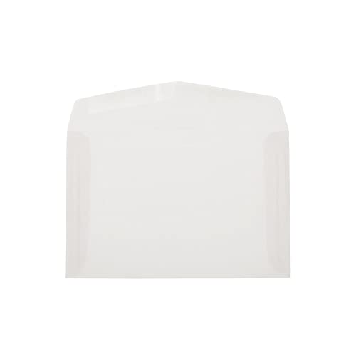 JAM Paper 6 x 9 Translucent Vellum Envelopes - Clear, 50 Pack
