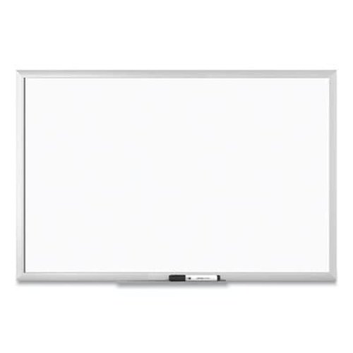 U Brands Melamine Non-Magnetic Dry Erase Board White Board, 36" x 48" Inches, Silver Aluminum Frame