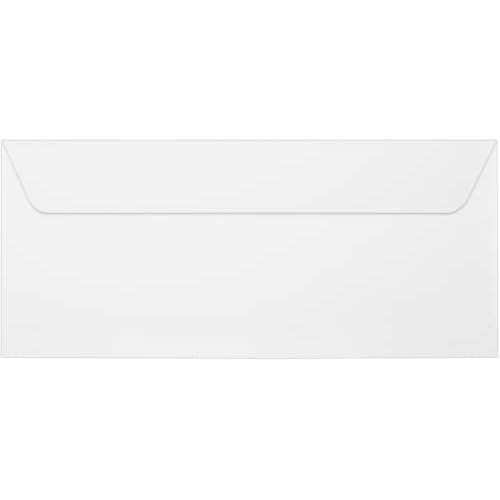 LUXPaper #10 Business Full Face Window Envelopes | Peel & Press | 4 1/8" x 9 1/2" | White | 80lb. Text | 250 Qty