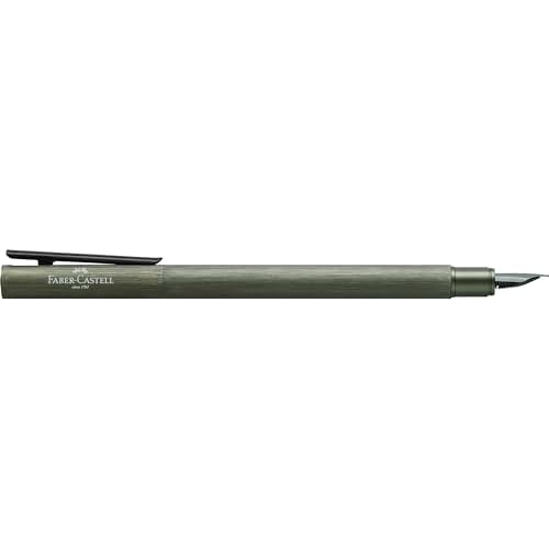 Faber-Castell NEO Slim Fountain Pen, Aluminum Olive Green - Medium