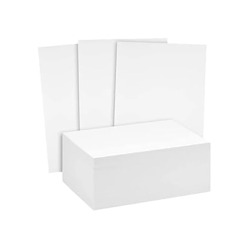 Reskid White Cardstock Thick Paper - Blank Heavy Weight 125 lb Cover Card Stock - 50 Pack (8.5x11)