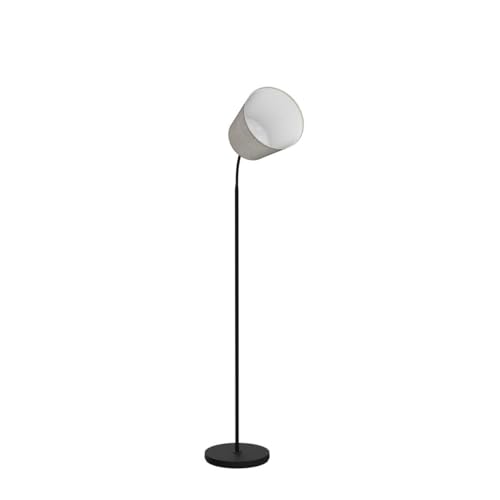 LED Floor Lamp, Standing Lamp for Living Room with Linen Lamp Shade,Adjustable Gooseneck Modern Reading Light,Floor Lamps for Bedroom,Office,Farmhouse,12W LED Bulb Included
