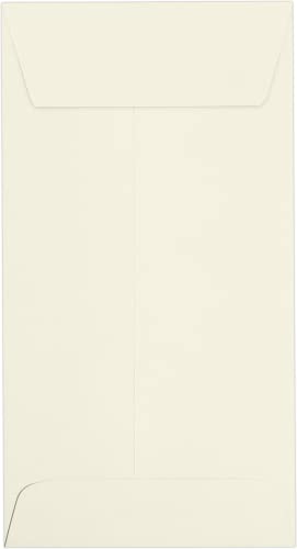 LUXPaper #7 Coin Envelopes 50 Pack Natural 3.5 x 6.5 Inch Peel & Press Closure