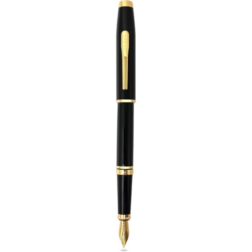 Coventry Black Lacquer with Gold-Tone Fine Nib Fountain Pen