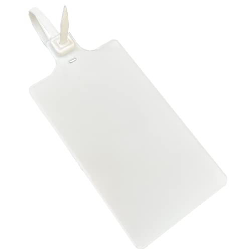 Blank Waterproof Plastic Tags for Labeling Marker Ties Large Tag Fastener Zip Tie Label Security Seal Tags 2.28"¡¿3.94" 200pcs,White