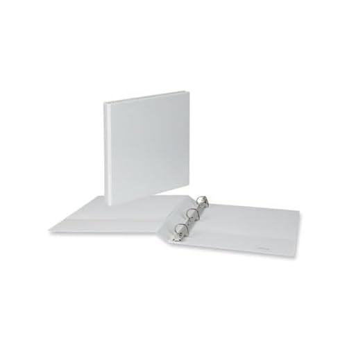 Universal Slant D-Ring View Binder, 3 Rings, 1" Capacity, 11 x 8.5, White, 12/Carton