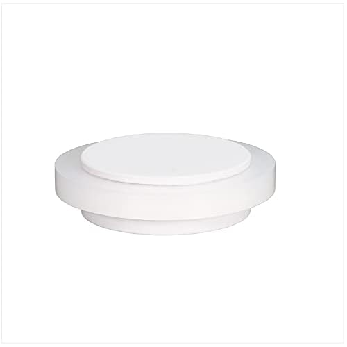 EVI Herrajes | Adhesive Door Stop | ¨ª1.75" X 0.55" | Stainless Steel Body | White Finish | White Natural Silicone Rubber | Mod. I-203X12BL
