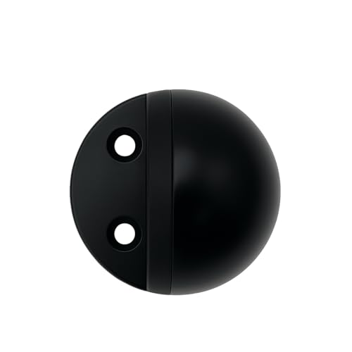 ANGSTROM Half Dome Door Stop ? Heavy Duty Floor Mount Door Stopper, Modern Low-Profile Design for Home & Office, Matte Black (8-Pack)