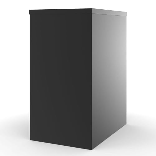 Staples 2-Drawer Vertical File Cabinet, Letter Size, Lockable, Black, 22" D