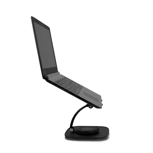 Aluratek Laptop Stand with 360¡Æ Rotating Base, Ergonomic Adjustable Stand, Compatible with Most MacBook and Win Laptops - AULS03F