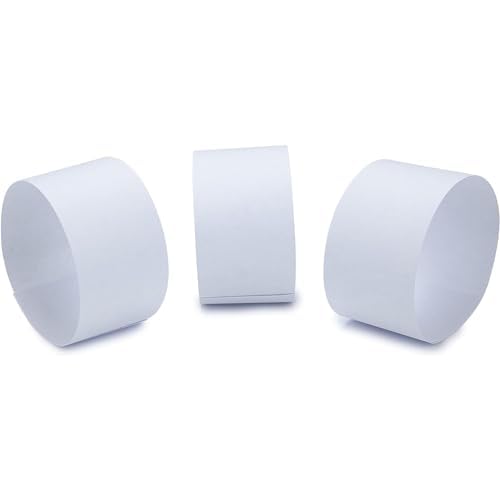 L LIKED Money Band Self Sealing Currency Straps for Bill Wrappers (Blank White - 100 PCS)