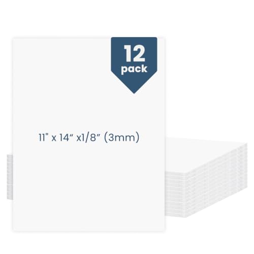 Goefun 12 Pack White Foam Board 11x14 Inch for Art & Craft Projects - Variation: White/11x14