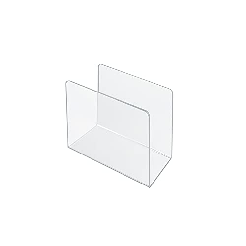 Azar Displays 255080 Small Standing File Holder/Sorter Desk Organizer, 4-Pack, Clear