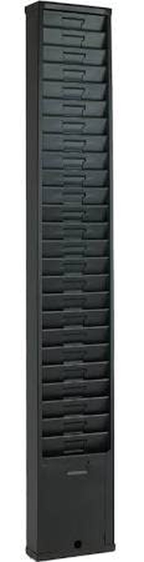 Endure Model 176 Metal Time Card Holder Rack, 25 Pockets to Fit 7" Tall Cards Gray
