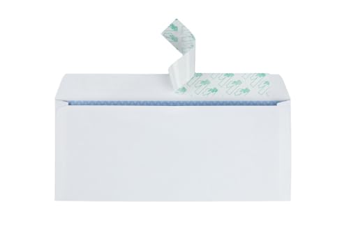 Quality Park, #10 Security Tinted Envelopes, Redi-Strip, Windowless, White, 4.125x9.5, 500 per box (69122)
