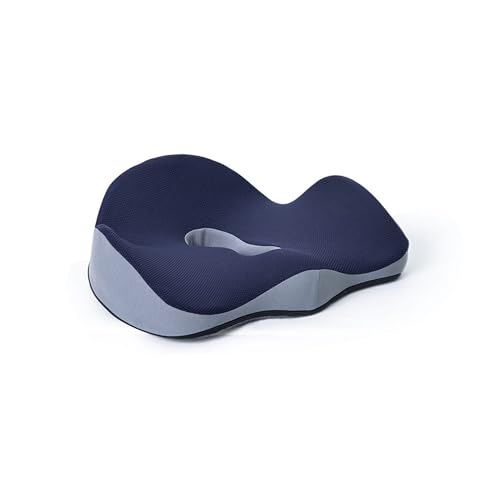 Pampkin NeuroFoam Memory Foam Seat Cushion ? Ergonomic Coccyx Support for Lower Back Pain, Sciatica & Tailbone Relief ? Pressure-Relief, Breathable Design for Office Chair, Car Seat, Home & Travel