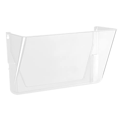 Amazon Basics Clear Wall File Organizer - 1-Pocket Letter Size, Space Saving