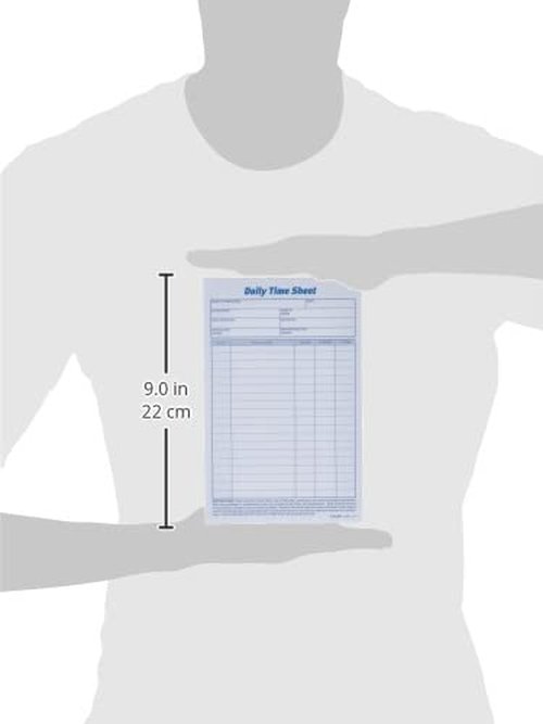 TOPS Daily Employee Time And Job Sheet, 6 x 9.5 Inches, 100 Sheets per Pad, 2 Pads/Pack (30041)